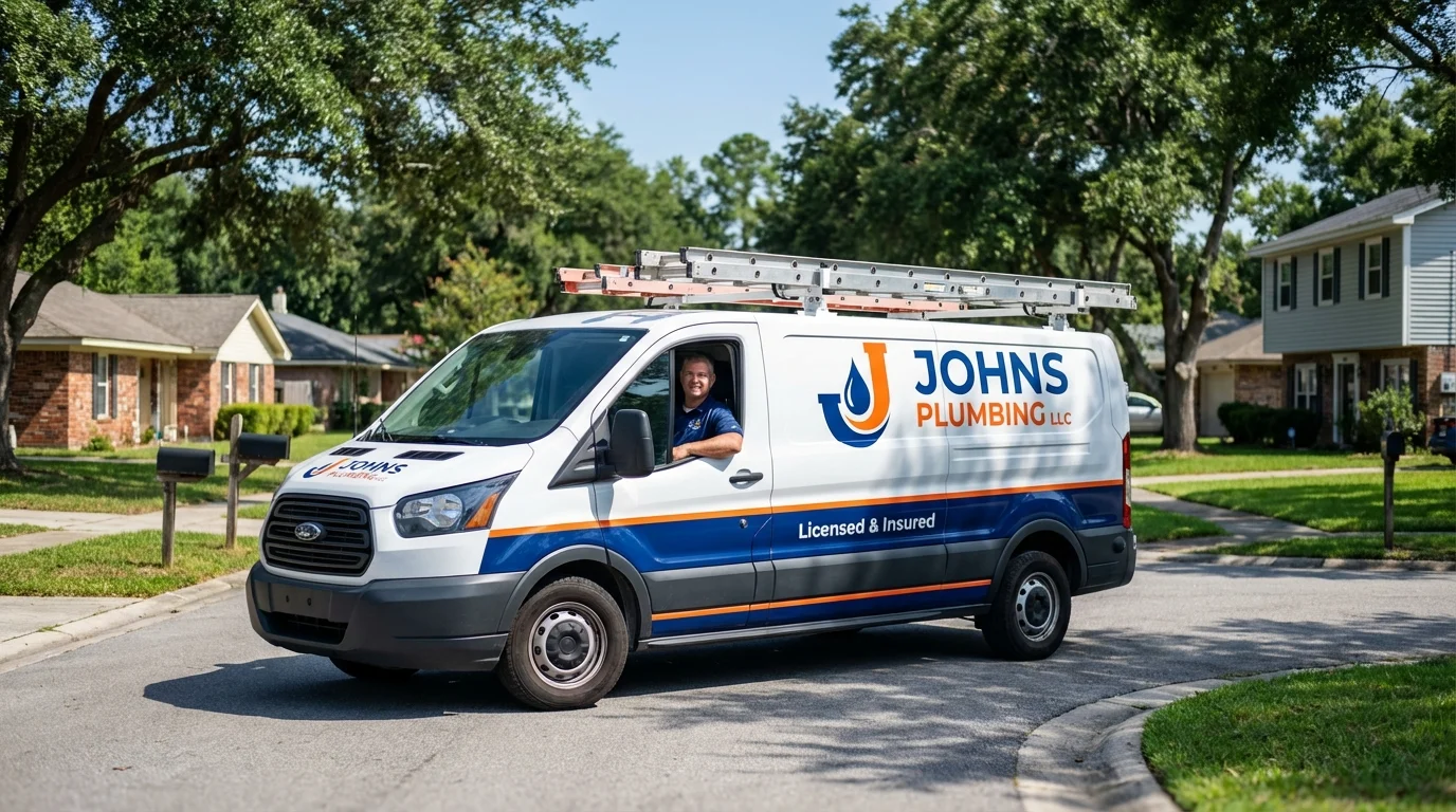 Johns Plumbing LLC service van in Clay City, KY